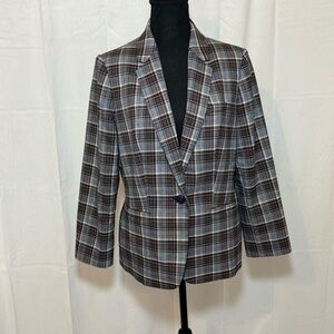 PREOWNED Women’s Tommy Hilfiger Blue Plaid Blazer